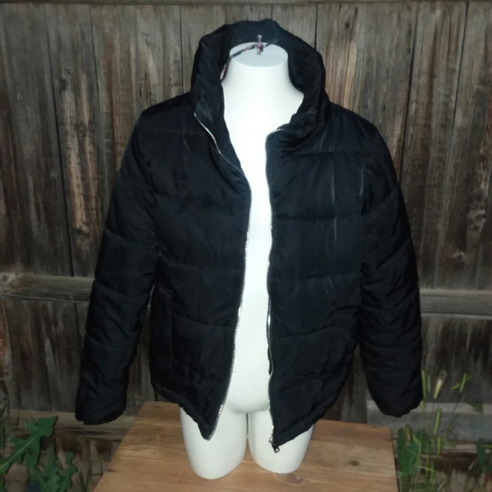 Black Juniors Puffer Jacket